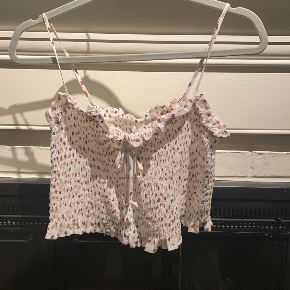 Smoked poka dot tank top